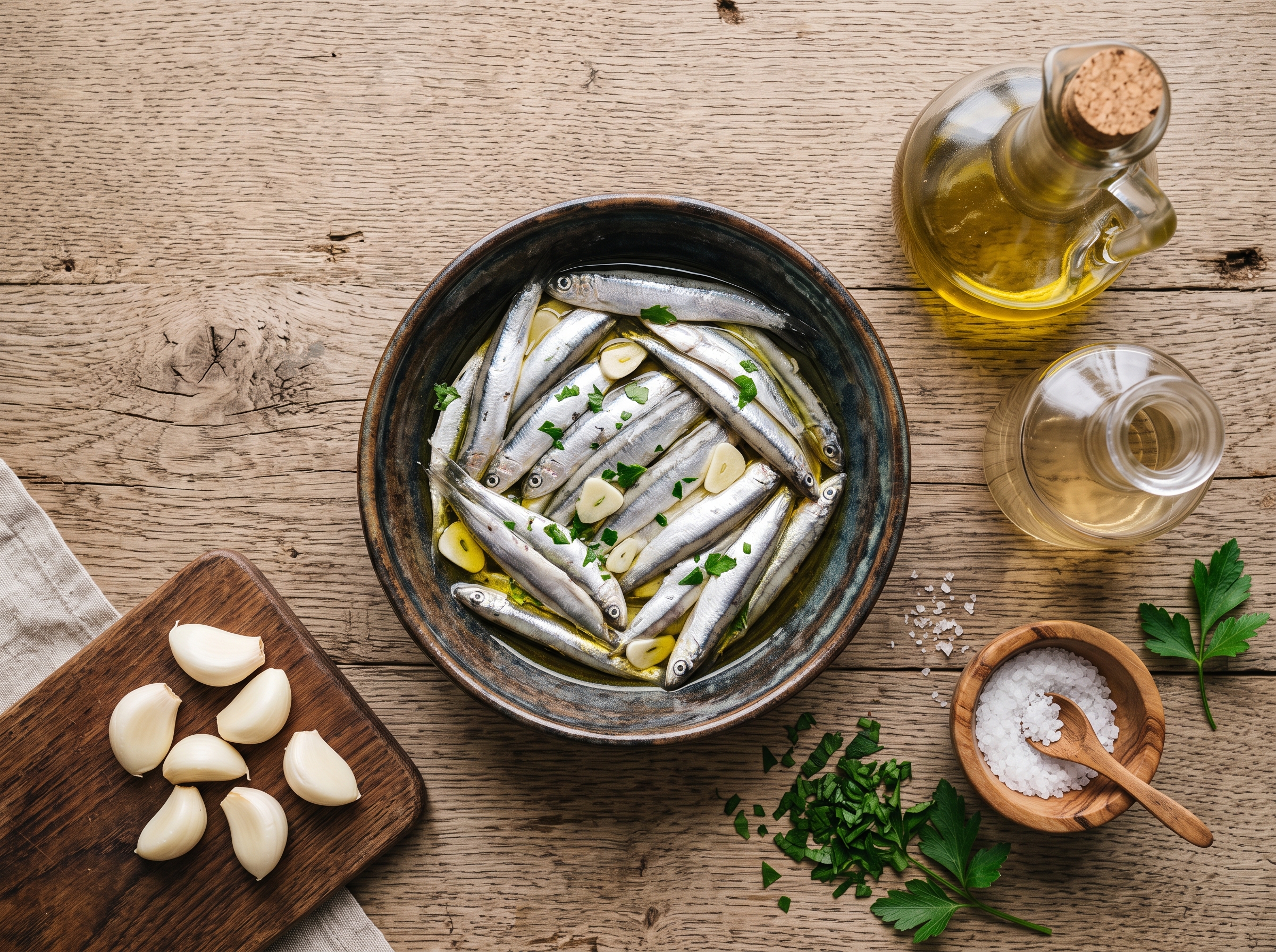 Ingredientes receta boquerones en vinagre